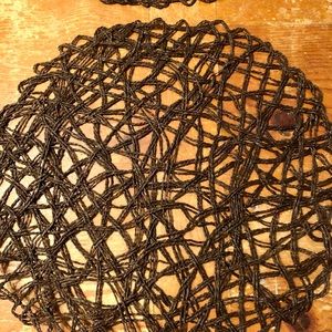 Set of 4 Brown Woven Placemats - new